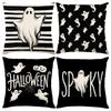 Custom Halloween Pillow Cover Digital Print Holiday Decorative Couch Bed Cushion Case 45x45cm