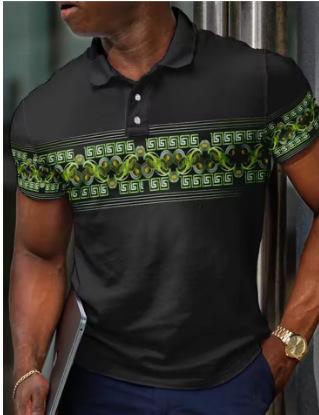 Vintage Race Style Men's Polo Shirt Fashion Summer Short Sleeve 3D Printed Polo Shirt Trend Street