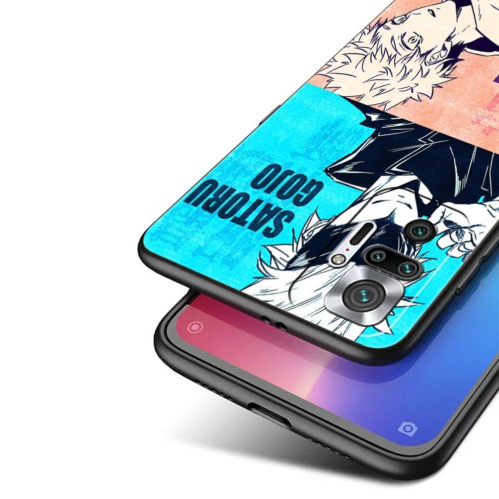 Silicone Case For Xiaomi Redmi Note 10 11 9 8 Pro 9S 8T 9A 9C 9T K50 Soft TPU Back Phone Cover Coque Funda Jujutsu Kaisen Anime
