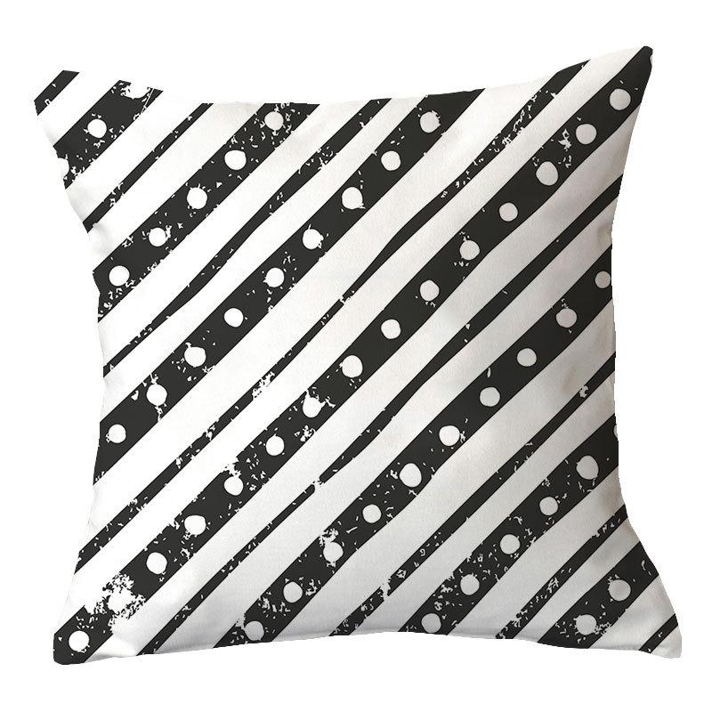 Simple New Square Geometric Plush Pillowcase Home Fabric Sofa Pillow Cushion Cover