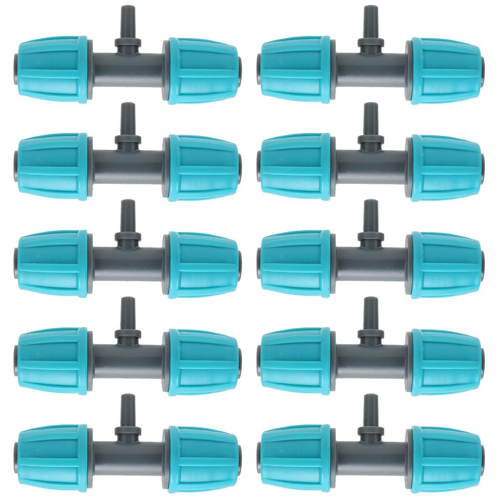10PCS 16mm To 4/7 Barbed Tee Irrigation Tube Reducing Tee Connector Fitting for Garden Courtyard