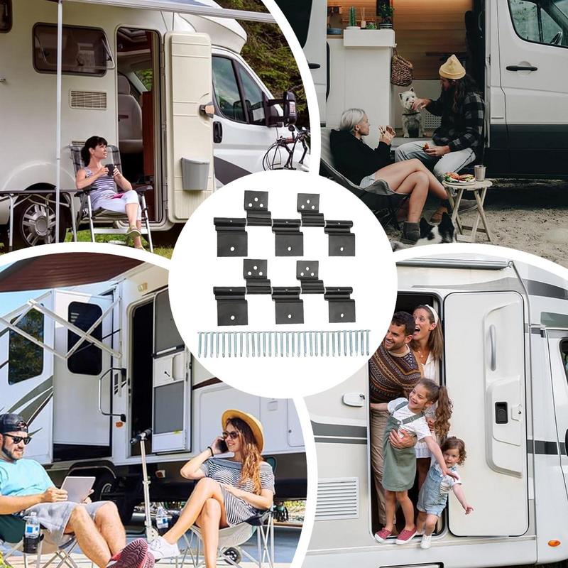 Фрикционные петли для двери автофургона, комплект петель для входной двери автофургона из легированной стали, детали для автодома, простая установка комплекта петель для входной двери, пандус