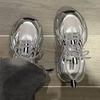 Thick-Soled Silver Dad Shoes Spring Autumn New InsTrendy Today's Popular Increased Sports Shoes Women's Running Shoes