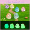Adorable Glow In The Dark Mini Dinosaur Figurines Resin Plastic Garden Decor