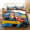 Cartoon Bedding Set B-Blaze Monster Machines Speed Boys Girls Twin Queen Size Duvet Cover Pillowcase Bed Kids Adult