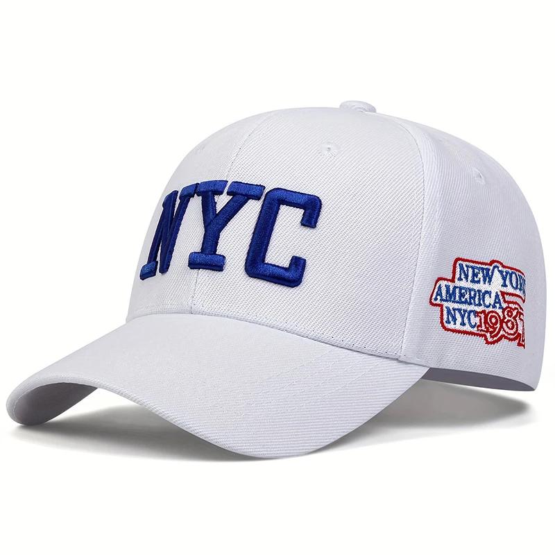 Unisex NYC Letter Embroidery Baseball Caps Outdoor Adjustable Spring and Autumn Casual Sunscreen Hat