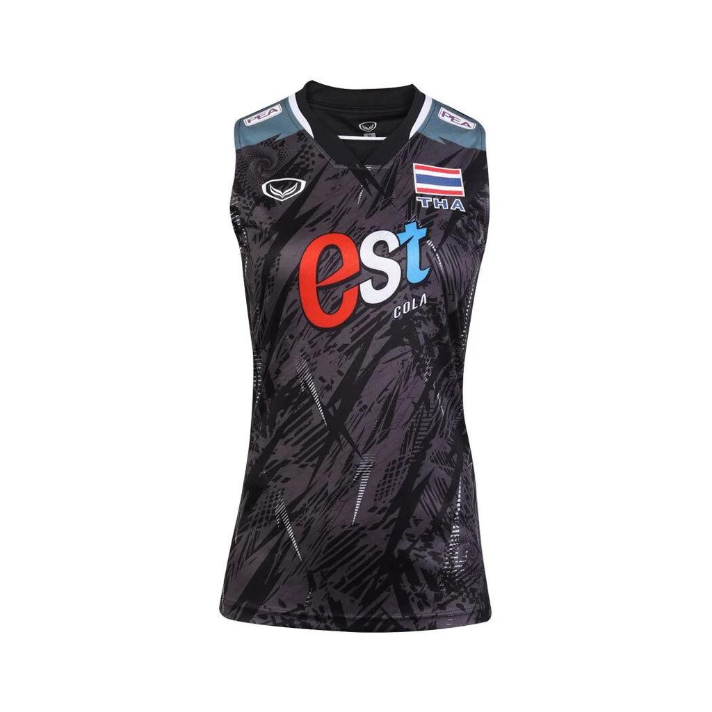 Волейбольная женская национальная майка без рукавов 2023, спонсор, антибактериальная, Grand Sport, Таиланд