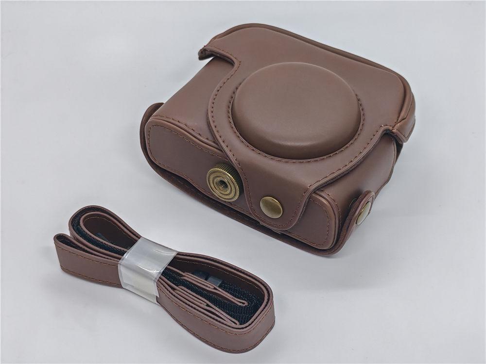 Чехол-сумка из искусственной кожи для камеры Canon Powershot G15 G16, полный чехол для корпуса с ремешком
