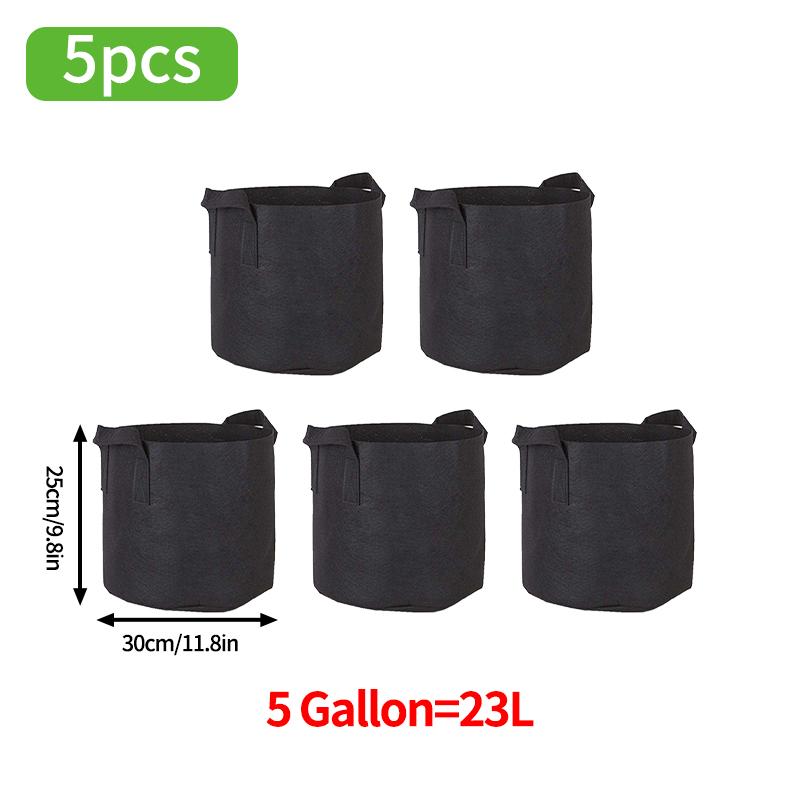 5 шт. 3/5/7/10 галлонов фетровые мешки для выращивания растений садовая ткань горшок для выращивания моркови овощной томатный горшок для выращивания садовый картофель горшки для посадки