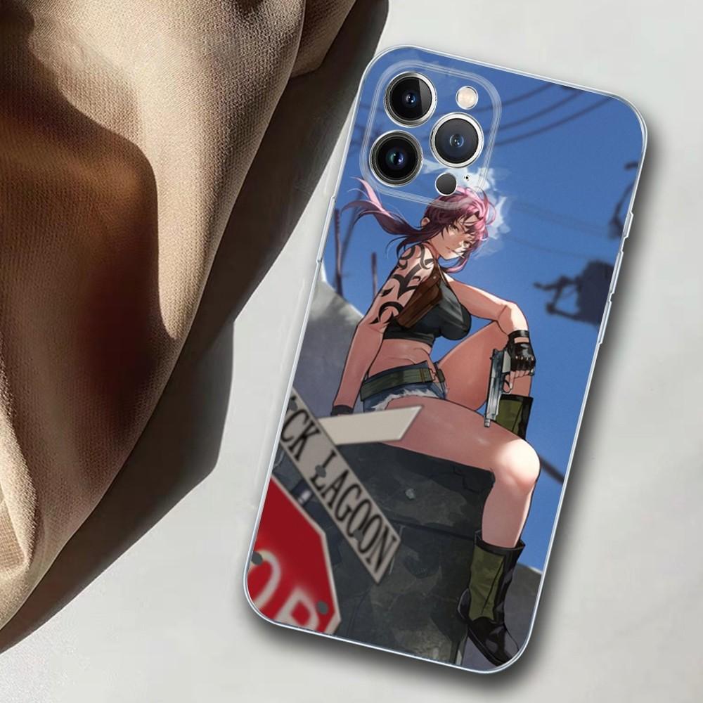 Black Lagoon Phone Case For iPhone 14 11 12 13 Mini Pro XS Max Cover 6 7 8 Plus X XR SE 2020 Funda Shell