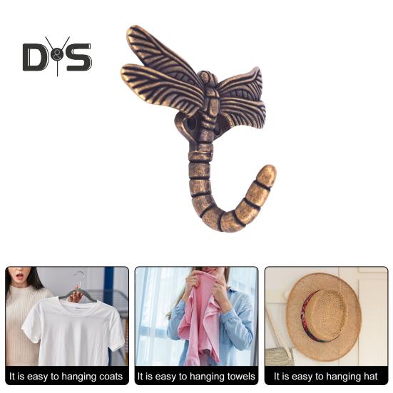 Крючок для одежды «Стрекоза», прочный, несущий, простой в установке, декоративный настенный вешалка, держатель для ключей
