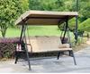 Wrought Iron Outdoor Hanging Swing Chair Hammock for Garden, Patio, or Balcony