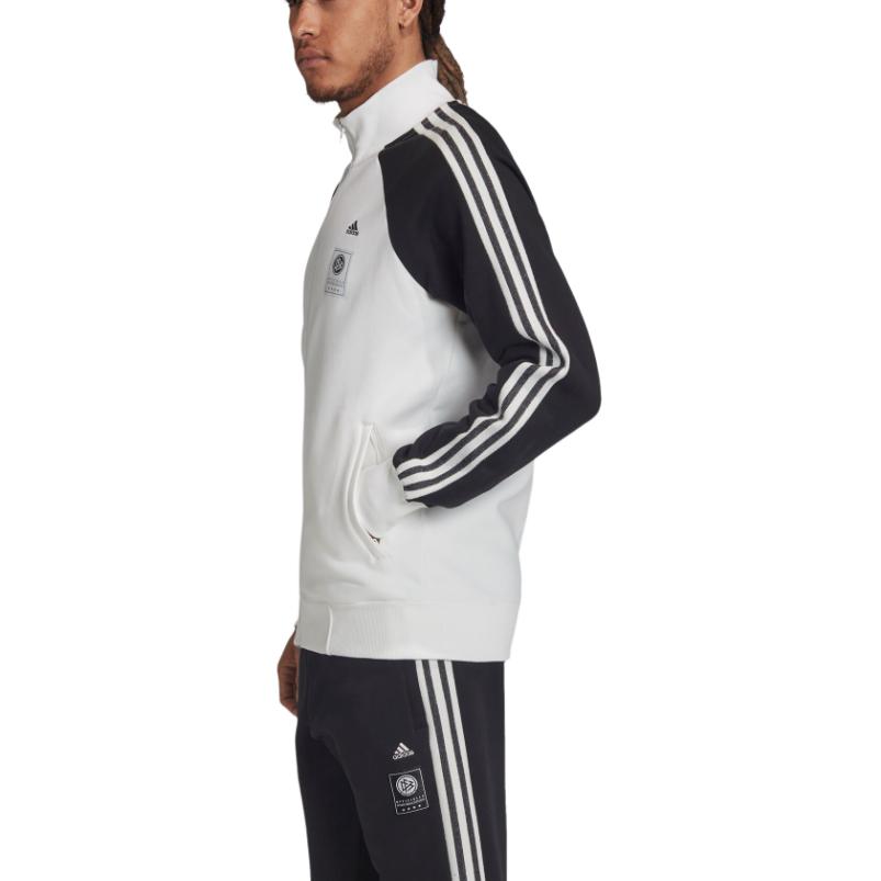 adidas Dfb Icons Color Block Stand воротник длинный рукав молния куртка мужская куртка белая FI1469