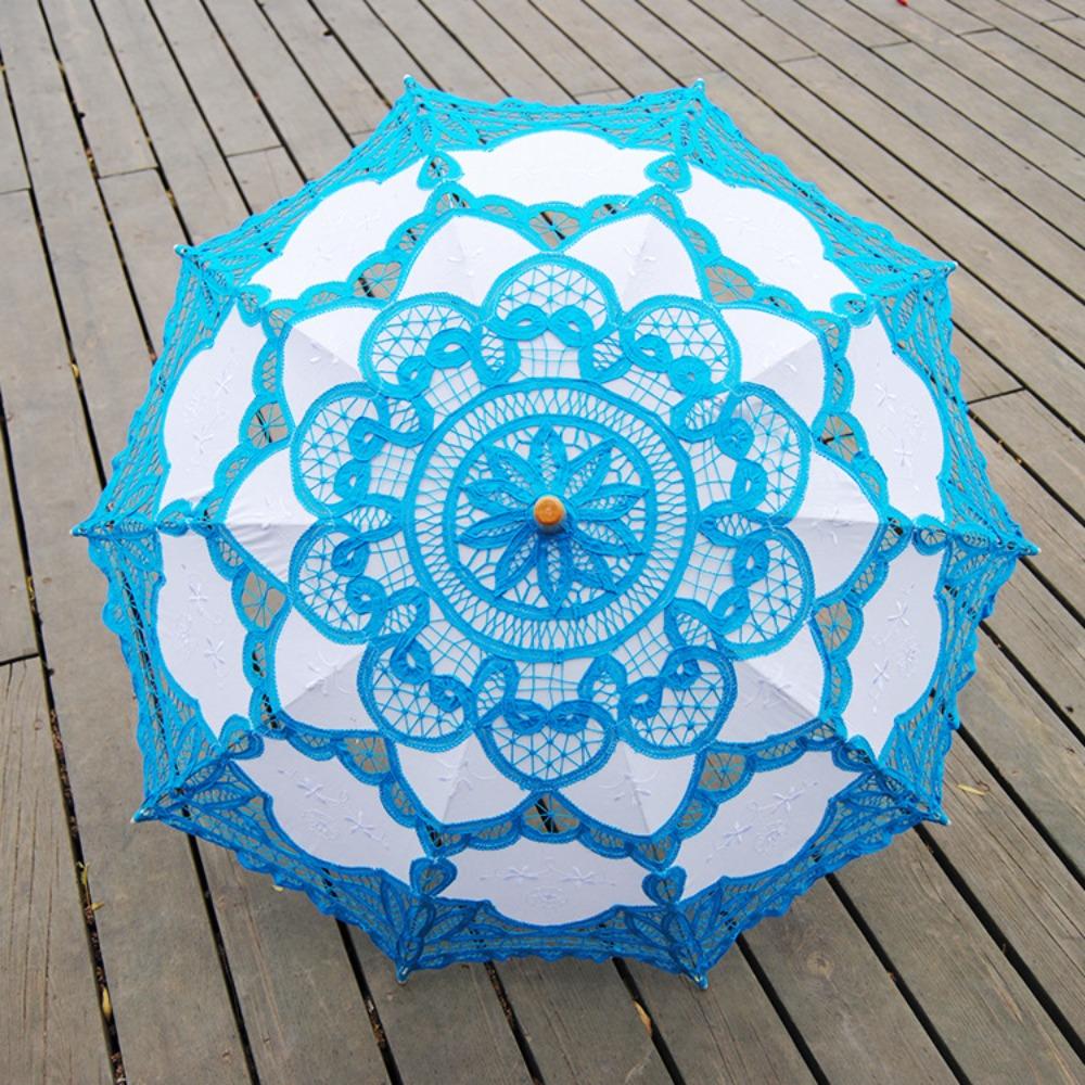 Handmade Bridal Umbrella Cotton Parasol Umbrella Lace Umbrella  for Wedding Outdoor Sun