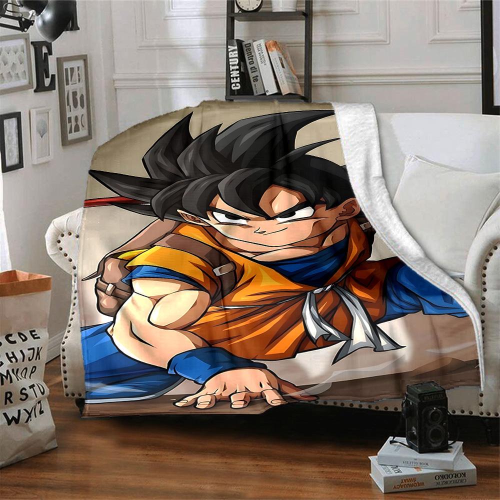 1pc Saiyan, Warrior Flannel Blanket [Cozy Throw Blanket] For Sofa, Bed, Travel, Camping, Livingroom, Office, Couch, Chair, And Bed