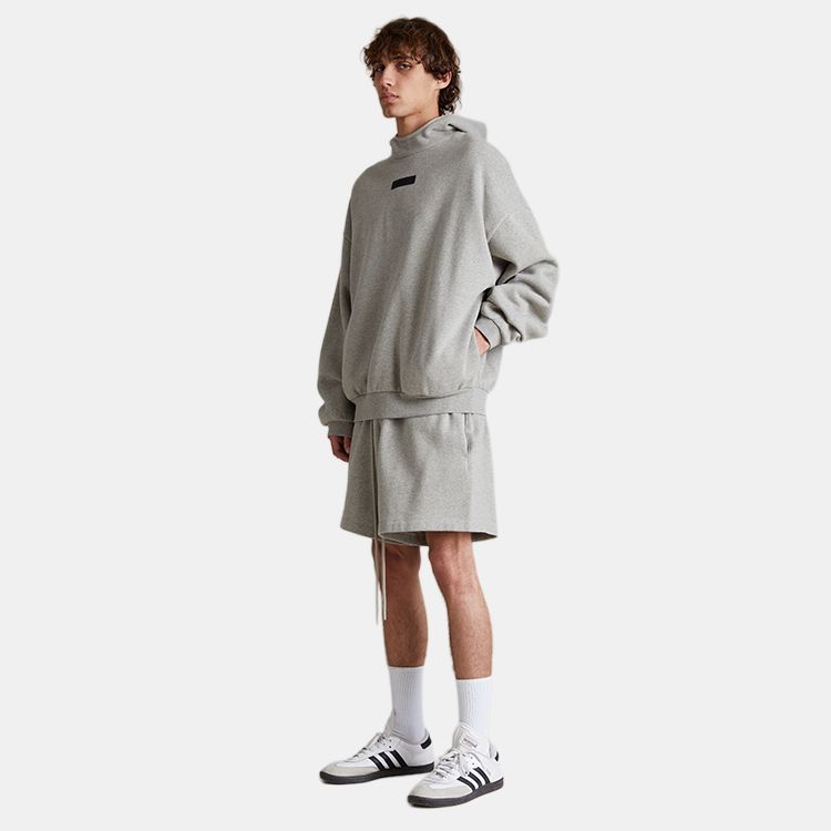 Fear of God Essentials Худи с капюшоном Темно-серый Овсяный Мужские Топы Серый 192SP242053F