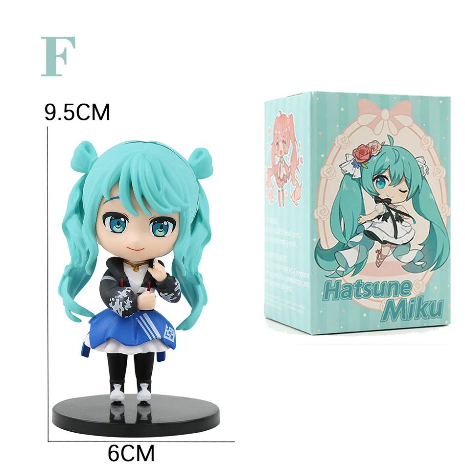 6Pcs/Set Anime Blind Box Hatsune Miku Figure Mini Character Ornaments Kawai Table Decoration For Home Adult Toy Child Gift
