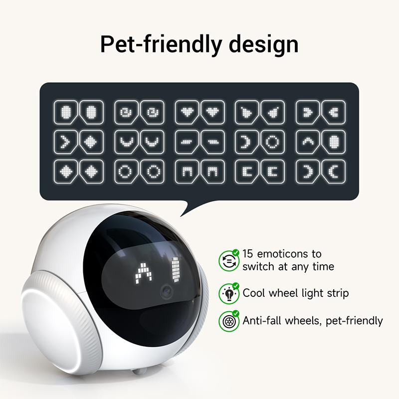 AIOOK Pet Mobile Robot Camera HD 2K 5G Wifi Camera Auto Charging Robot Indoor Camera Pet Tracking TUYA CCTV Two-way Intercom