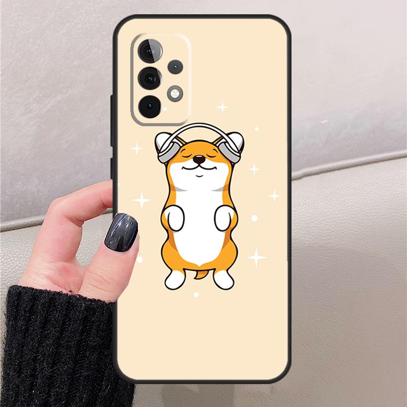 Мультяшный корги для Samsung Galaxy A57 A37 A17 A56 A36 A16 A26 A53 A33 A13 A54 A14 A15 A35 A55 A52 A32 Чехол