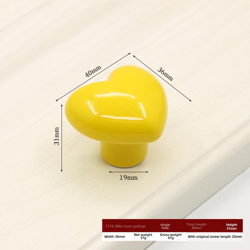 Керамические ручки для ящиков и шкафов в форме сердца с детским мультяшным принтом