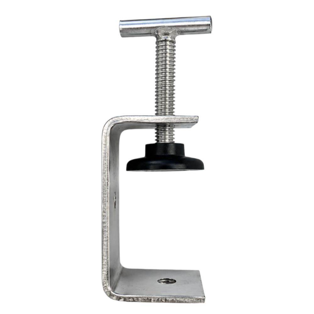 304 Stainless Steel C-clamp 20-100mm Opening T-shaped Head Square Clamp Rubber Pad Adjustable Woodworking Fixing Clips