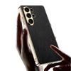 GKK Чехол для Samsung Galaxy S26 Ultra Электроокрашенный ПК + ПУ + ТПУ Задняя крышка телефона