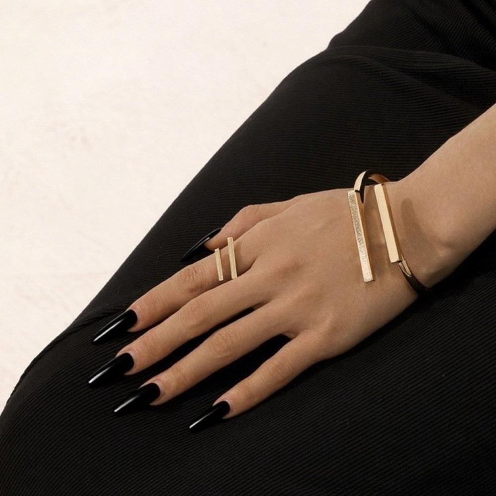 Браслет INS Минималистичный Неправильная Волна Ювелирные Изделия Металлический Глянцевый Браслет Женские Ювелирные Изделия