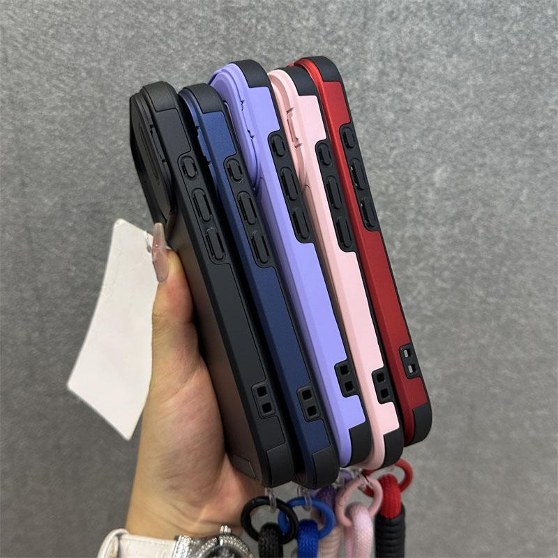 Slide Camera Lens Protection Wrist Strap Cord Case For For Iphone 17 11 12 13 14 15 16 Pro Max Plus Shockproof Bumper Armor Cove