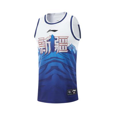Li Ning Серия CBA City Edition Сезон 23-24 Команда Синьцзян Удобная Повседневная Модная Универсальная Безрукавная Баскетбольная Майка Мужская майка AAYV573-1