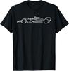 Legendary Racing Sports Car Iconic Racing Car 911 Silhouette T-Shirt
