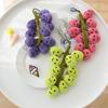 Grape-Themed Plush Doll String with Suction Cup - Green and Red Grape Pendants, Photo Props for Summer
