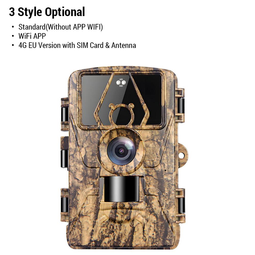 Trail Cam с 8K видео 60MP изображениями ночное видение активируется движением водонепроницаемая камера для дикой природы