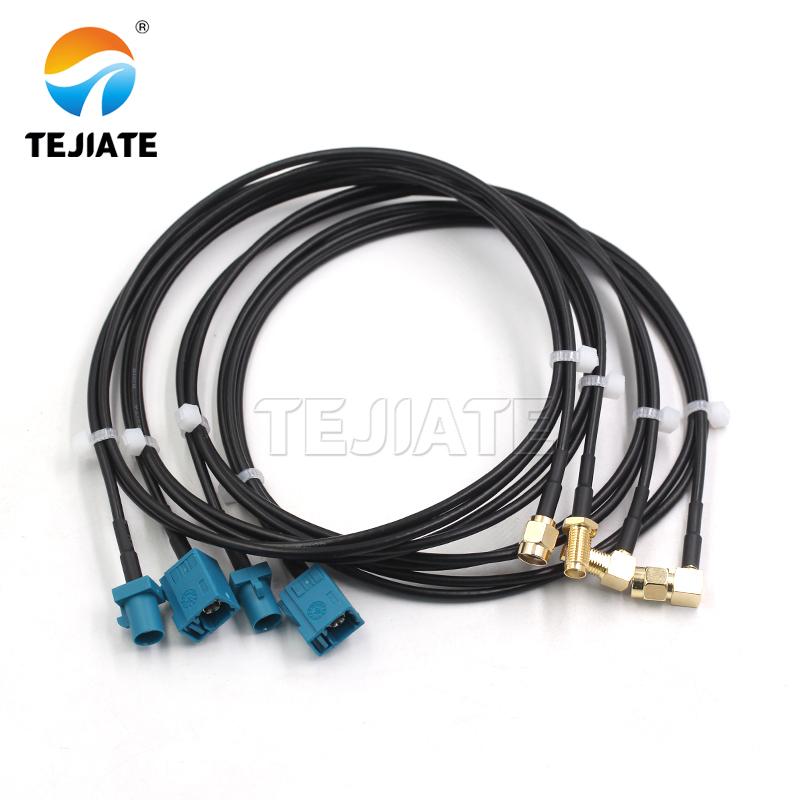 Fakra-z Female to Female Jack Single Pin LVDS Crimp RG174 Coaxial RF Cables for Car GPS Camera WIFI Antenna