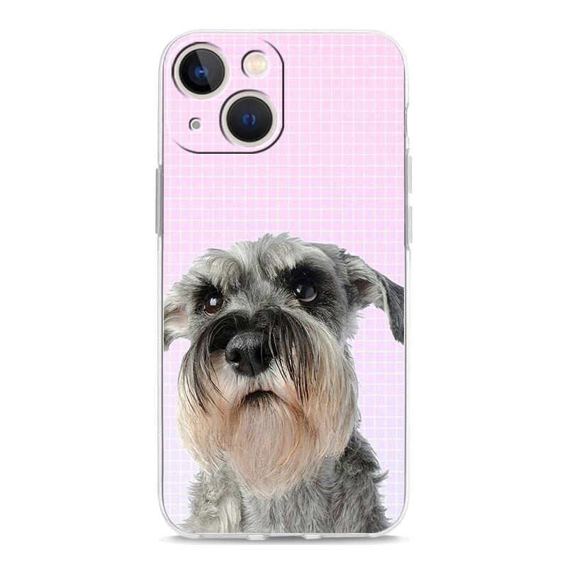 Cartoon Schnauzer Dog Phone Case For iPhone 11 Cases iPhone 15 12 13 14 16 Pro Max X XR XS 14 15 Plus 16Pro iPhone16 Clear Cover
