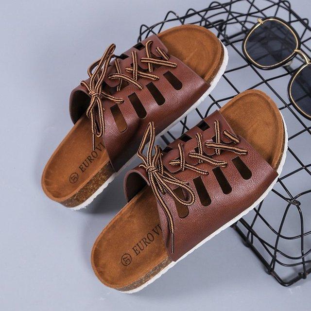 Fashion Women Flats Sandals Breathable Summer Slippers Lace Up Open Toe Ladies Flat Shoes Casual Slides Zapatos Mujer