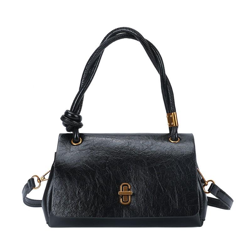 Womens Small Square Handbag Retro Crossbody Bag Winter Commute Urban Style Single Shoulder