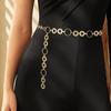 Metal Waist Chain Belt Adjustable Ladies Fashion Chain Fashion Body Link Belts  for Jeans Dress