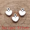 Классические подвески-шармы в форме сердца для браслетов, ожерелий, изготовления бижутерии, фурнитура для рукоделия