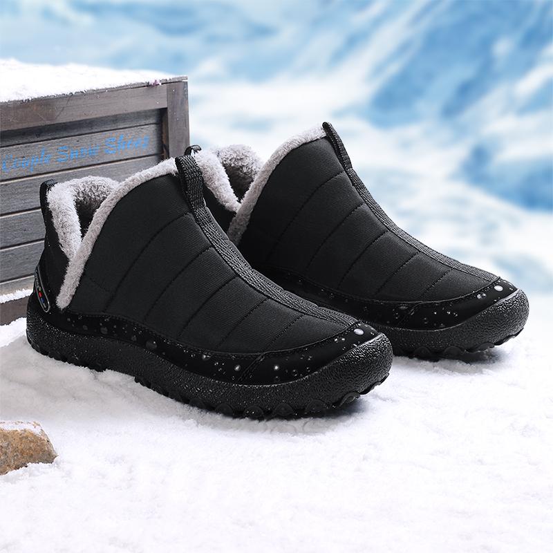 Men's Plush Shoes Snow Boots 2024 New Warm Plush Thicken Winter Outdoor Men Casual Shoes Men Cotton Shoes Botas Hombre Footwear