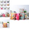 Elegant Vivid Flower Floral Plants Linen Pillow Case Decorative Cushion Cover 18