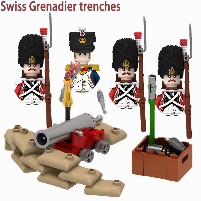 Средневековые Наполеоновские войны Британская военно-морская артиллерия Траншея Фигурка Миниатюрные пушки Меч Армас Блоки Игрушки Дети Подарок на день рождения Мальчики Девочки