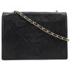 ChainShoulder Shoulder Bag Diamond Stitch Matelasse Black Lambskin Women Used