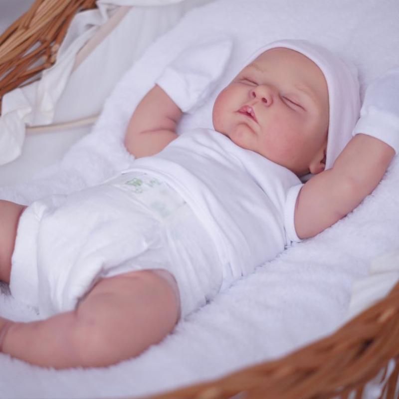 20 дюймов 50 см как настоящая мягкая силиконовая спящая толстая кукла-реборн с 3D-рисованной кожей и видимыми венами тканевая игрушка для девочек, подарок на день рождения