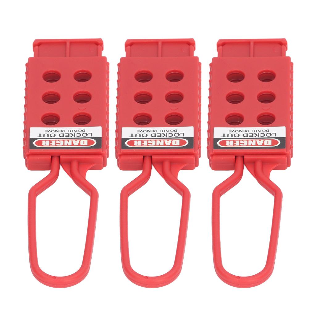 3PCS 6 Holes Tagout Hasps Electrical Insulation Lockout Hasp for Shutdown Maintenance 9mm Hole Diameter