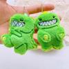 Small Mini Dinosaur Pendant Keychains Cute Animal Plush Stuffed Toy Keyrings Bag Doll Pendant Ornaments Gifts