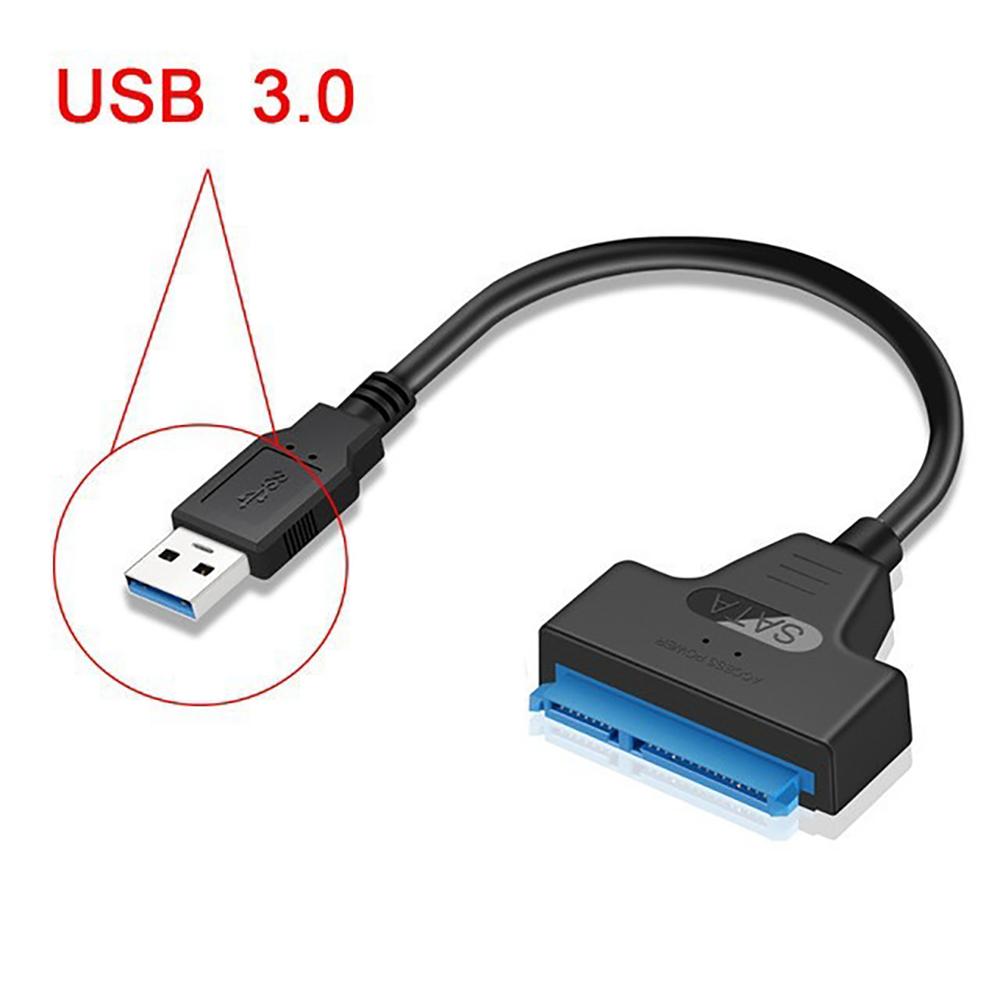 Кабель-адаптер жесткого диска SATA-USB Кабель USB 3.0-SATA до 6 Гбит/с для 2,5-3,5-дюймового внешнего жесткого диска SSD-адаптера жесткого диска