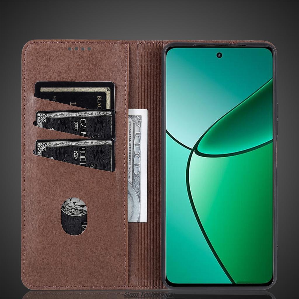 Роскошный магнитный адсорбционный кожаный чехол для OPPO Realme 13 4G Flip Cover Защитный чехол Capa Fundas Coque