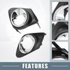 Front Left Right Side Fog Light Grille Cover 81482-02200 81481-02210 Fog Light Bezel Cover Trim for Toyota Corolla 2011-2013 1 Pair