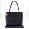 CHANEL Medallion Tote Tote Bag A01804 black Caviar skin Women Used