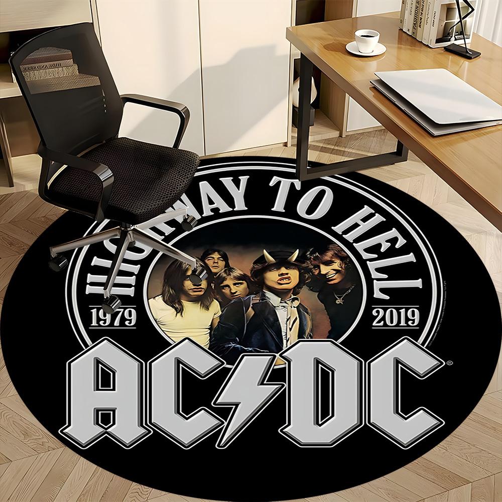 1 шт. Круглый ковер AC/DC Rock Office, Под офисные стулья, Спальня, Гостиная, Домашний декор a1022186